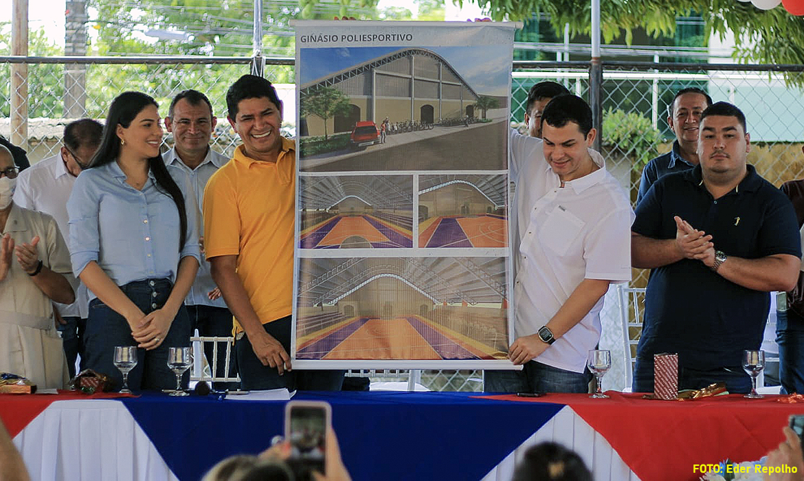 Assinada ordem de serviço para construção do ginásio poliesportivo